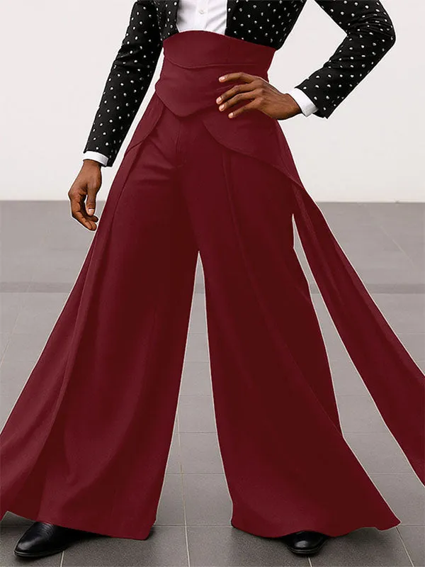 Men's Solid Layered Hem Casual High Waist Pant SKUL26071 sold by Incerunmen product image thumbnail 2