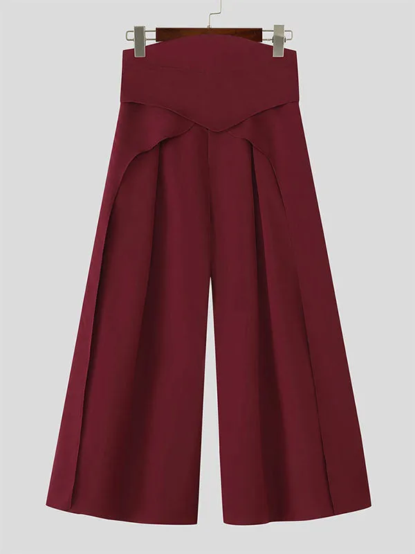 Men's Solid Layered Hem Casual High Waist Pant SKUL26071 sold by Incerunmen product image thumbnail 4