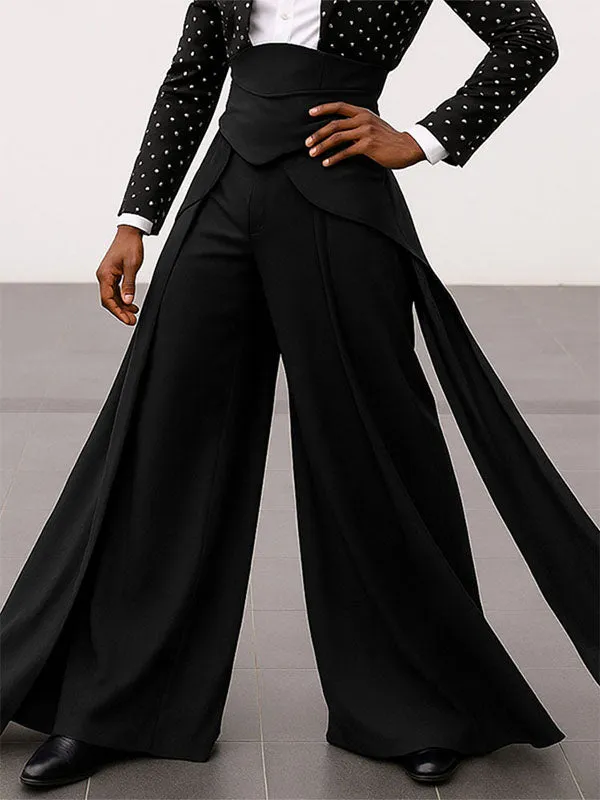 Men's Solid Layered Hem Casual High Waist Pant SKUL26071 sold by Incerunmen