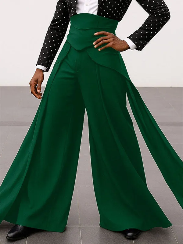 Men's Solid Layered Hem Casual High Waist Pant SKUL26071 sold by Incerunmen product image thumbnail 3