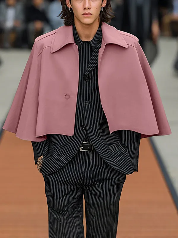 Men's Solid Cropped Casual Cloak SKUL29722 sold by Incerunmen product image thumbnail 2