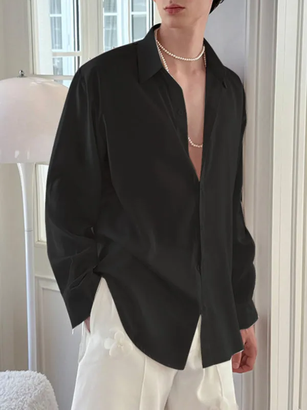 Men's Back Sheer Mesh Patchwork Long Sleeve Shirt SKUL27369 sold by Incerunmen product image thumbnail 3