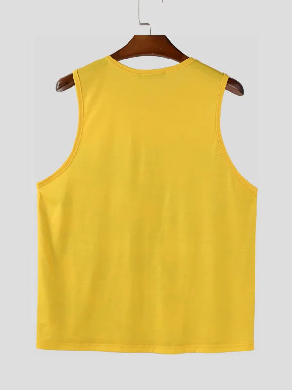Men's Floral Print Colorblock Casual Tank SKUL22103 sold by Incerunmen product image thumbnail 5