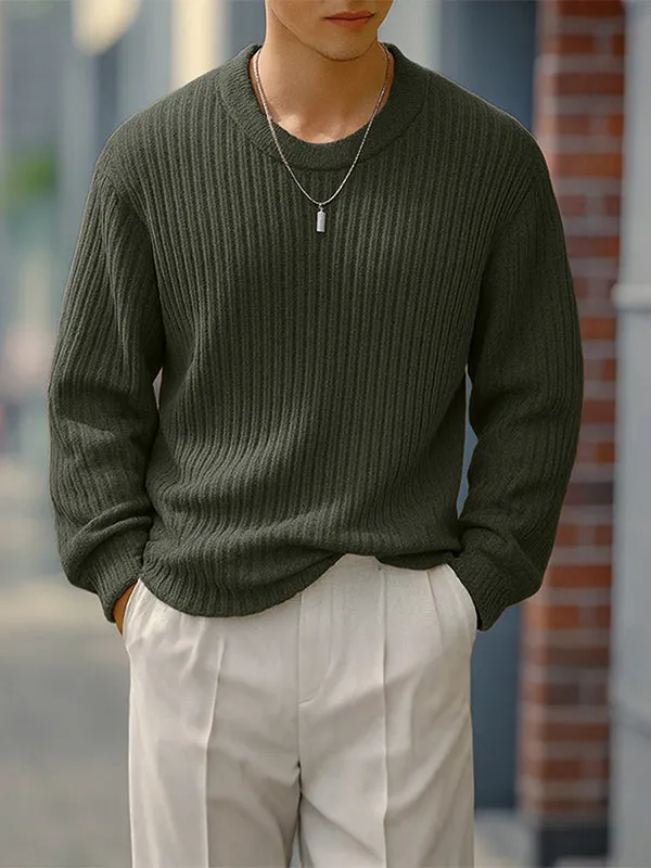 Men's Solid Color Textured Long Sleeve Sweater SKUL29705 sold by Incerunmen product image thumbnail 2