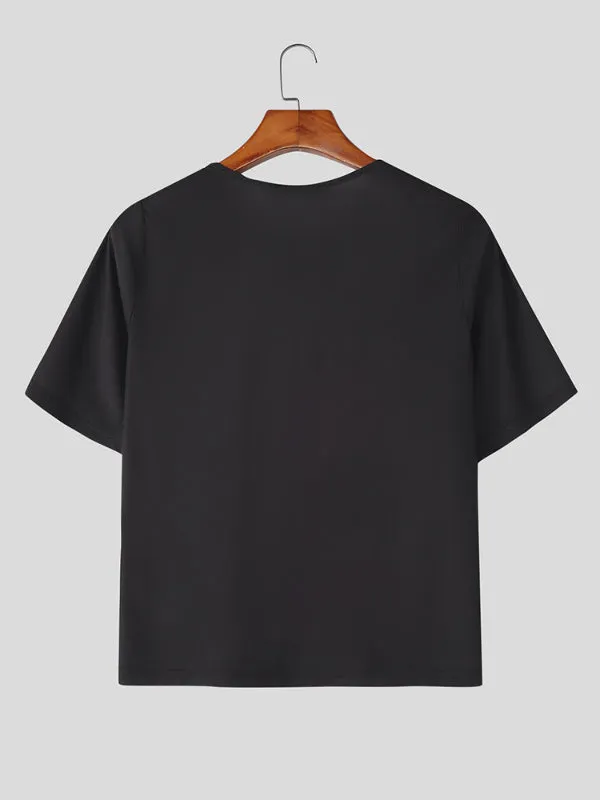 Men's Oversized Face Print Short Sleeve T-Shirt SKUL20282 sold by Incerunmen product image thumbnail 4