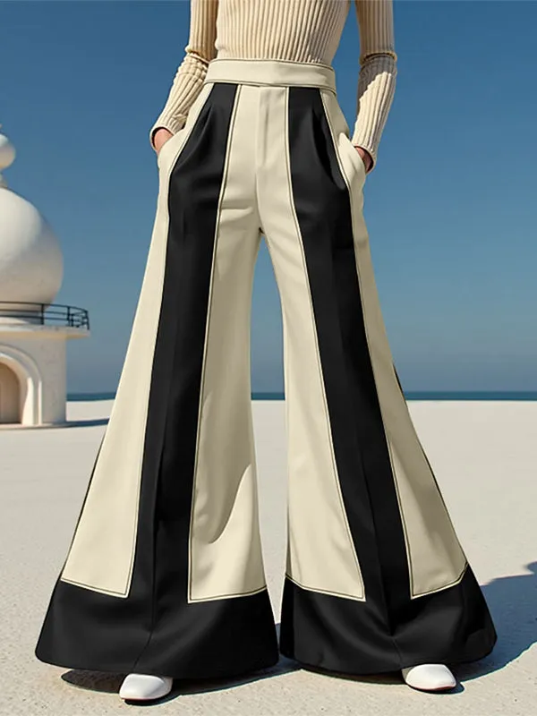 Men's Colorblock Flared Casual Pant SKUL25978 sold by Incerunmen