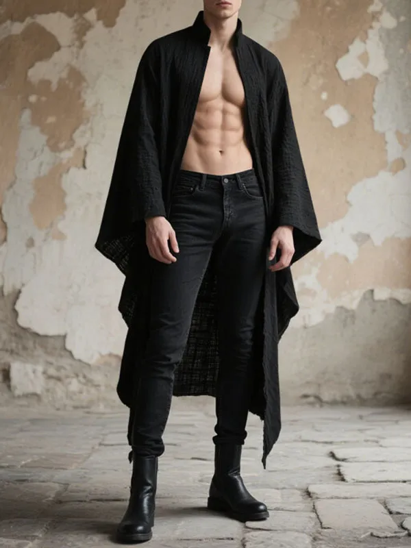 Men's Solid Color Textured Long Sleeve Cardigan SKUL26047 sold by Incerunmen