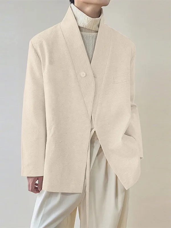 Men's Solid Color Tie Casual Long Sleeve Blazer SKUL27434 sold by Incerunmen product image thumbnail 3