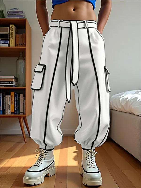 Men's Bold Stripe Colorblock Corduroy Pant SKUL24231 sold by Incerunmen