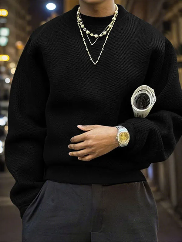 Men's Solid Color Casual Textured Long Sleeve Sweatshirt SKUL28385 sold by Incerunmen product image thumbnail 2