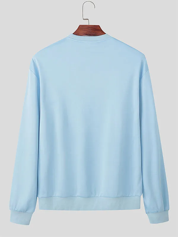 Men's Solid Color Casual Textured Long Sleeve Sweatshirt SKUL28385 sold by Incerunmen product image thumbnail 5