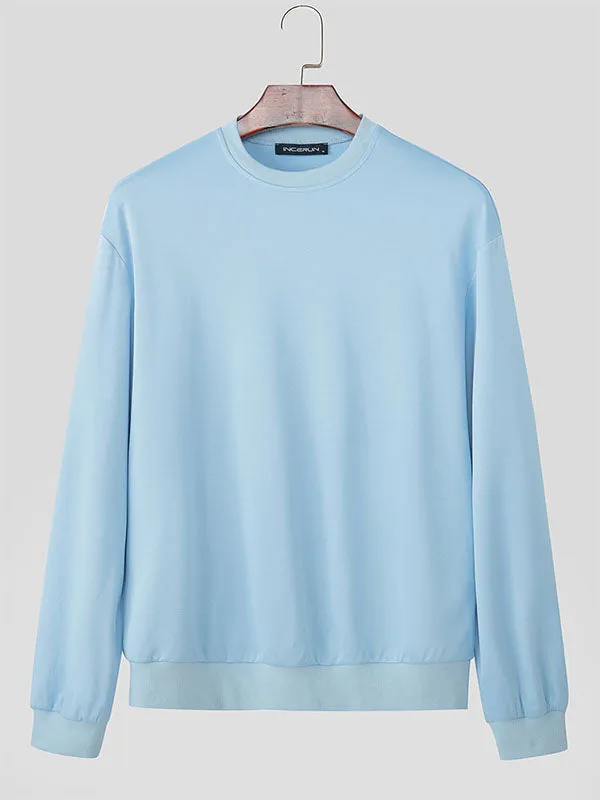 Men's Solid Color Casual Textured Long Sleeve Sweatshirt SKUL28385 sold by Incerunmen product image thumbnail 4