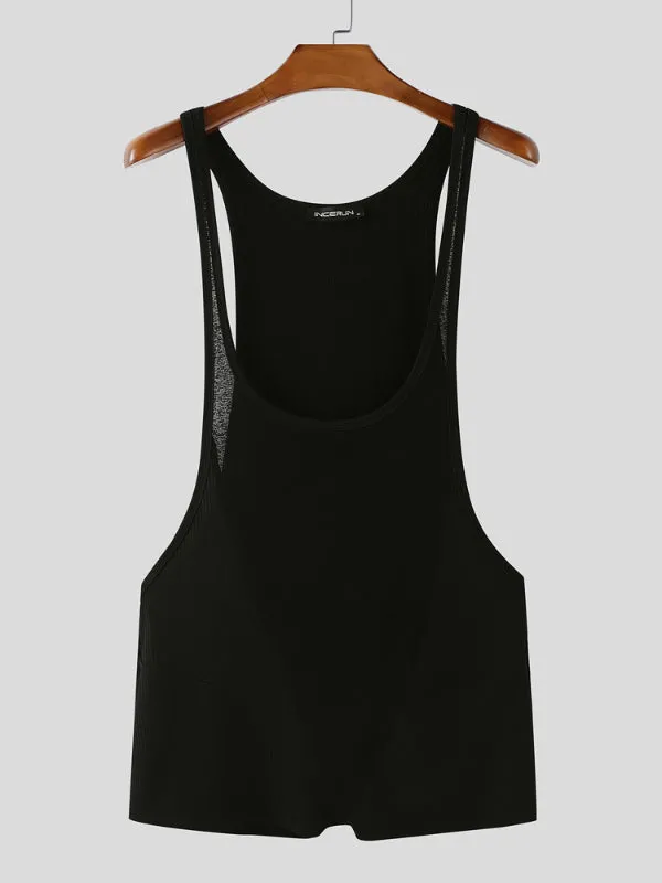 Men's Solid Color Knit Low Neck Bodysuit SKUL21188 sold by Incerunmen product image thumbnail 4