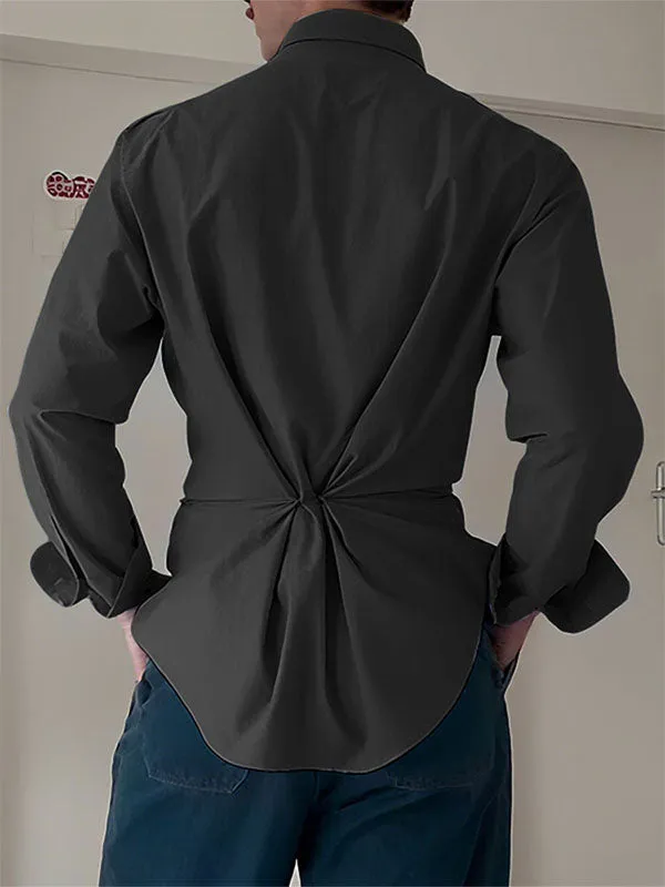 Men's Bow Patchwork Colorblock Long Sleeve Shirt SKUL24200 sold by Incerunmen product image thumbnail 2