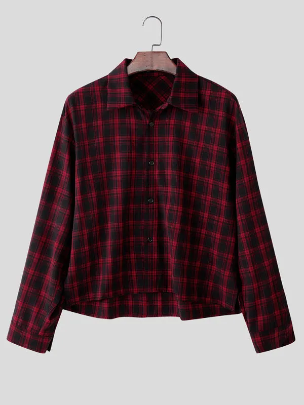 Men's Plaid Casual Long Sleeve Shirt SKUL25099 sold by Incerunmen product image thumbnail 3