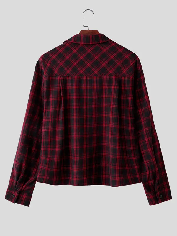 Men's Plaid Casual Long Sleeve Shirt SKUL25099 sold by Incerunmen product image thumbnail 4