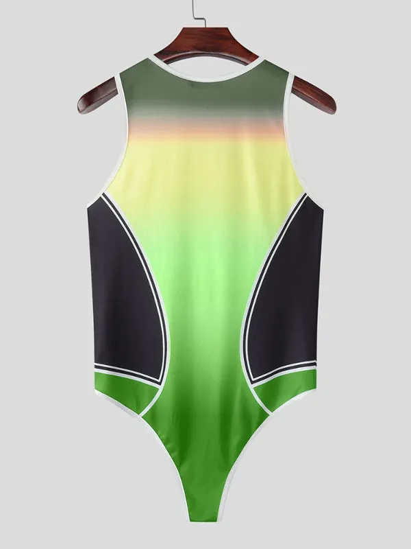 Men's Number Print Gradient Bodysuit SKUL21001 sold by Incerunmen product image thumbnail 5