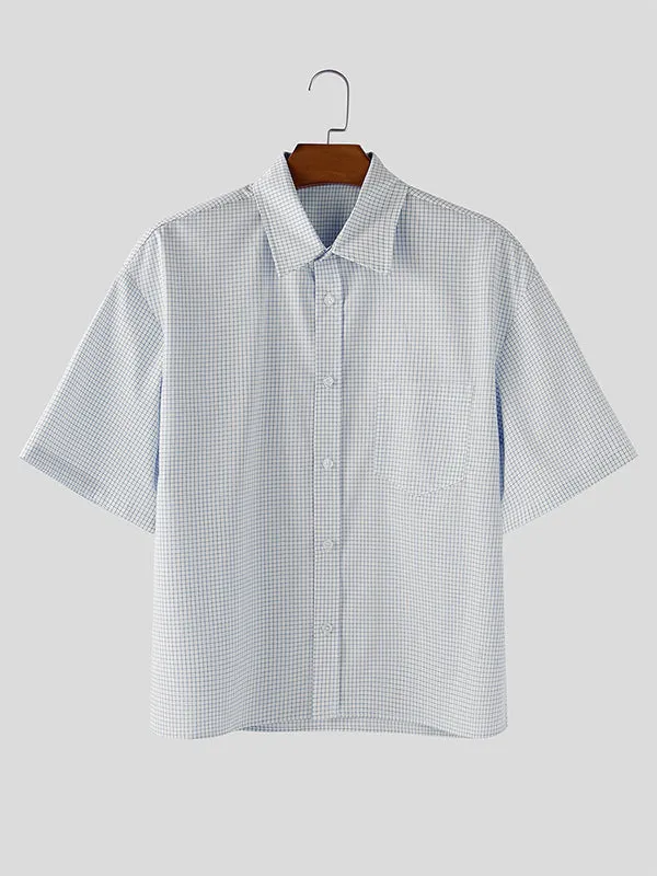 Men's Solid Color Textured Short Sleeve Shirt SKUL20269 sold by Incerunmen product image thumbnail 4
