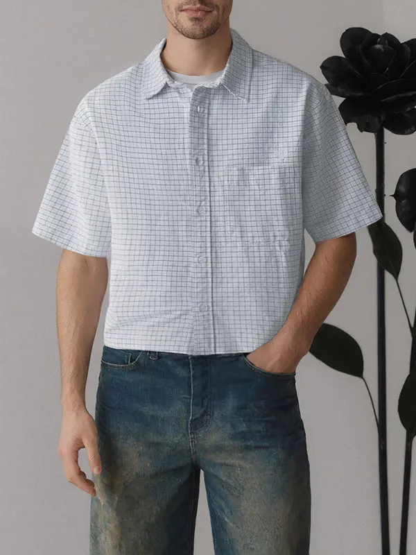 Men's Solid Color Textured Short Sleeve Shirt SKUL20269 sold by Incerunmen product image thumbnail 2