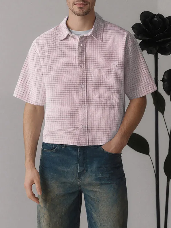 Men's Solid Color Textured Short Sleeve Shirt SKUL20269 sold by Incerunmen product image thumbnail 3