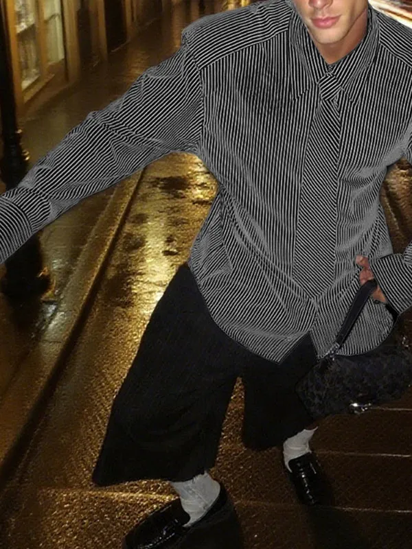 Men's Striped Casual Long Sleeve Shirt SKUL25108 sold by Incerunmen product image thumbnail 2