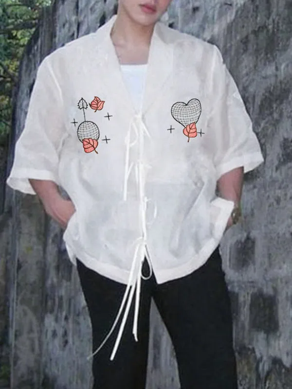 Men's Sheer Mesh Embroidered Short Sleeve Shirt SKUL22283 sold by Incerunmen product image thumbnail 2