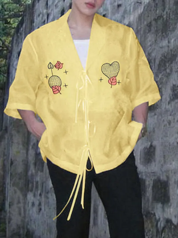 Men's Sheer Mesh Embroidered Short Sleeve Shirt SKUL22283 sold by Incerunmen product image thumbnail 3