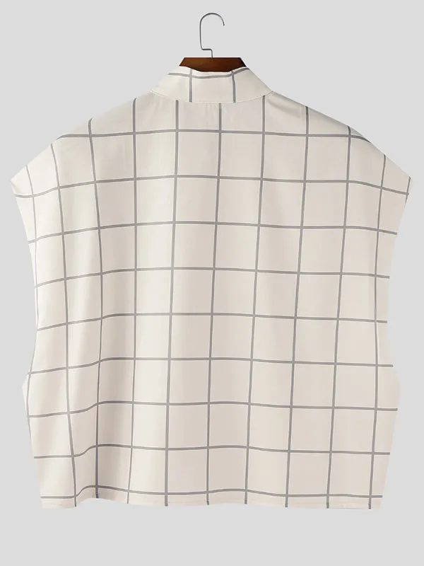 Men's Plaid Casual Sleeveless Shirt SKUL21028 sold by Incerunmen product image thumbnail 5