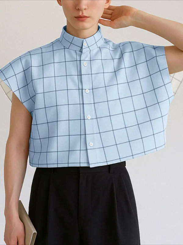 Men's Plaid Casual Sleeveless Shirt SKUL21028 sold by Incerunmen product image thumbnail 3