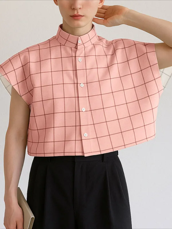 Men's Plaid Casual Sleeveless Shirt SKUL21028 sold by Incerunmen product image thumbnail 2