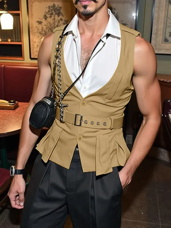 Men's Colorblock Casual Sleeveless Shirt SKUL21127 sold by Incerunmen product image thumbnail 3