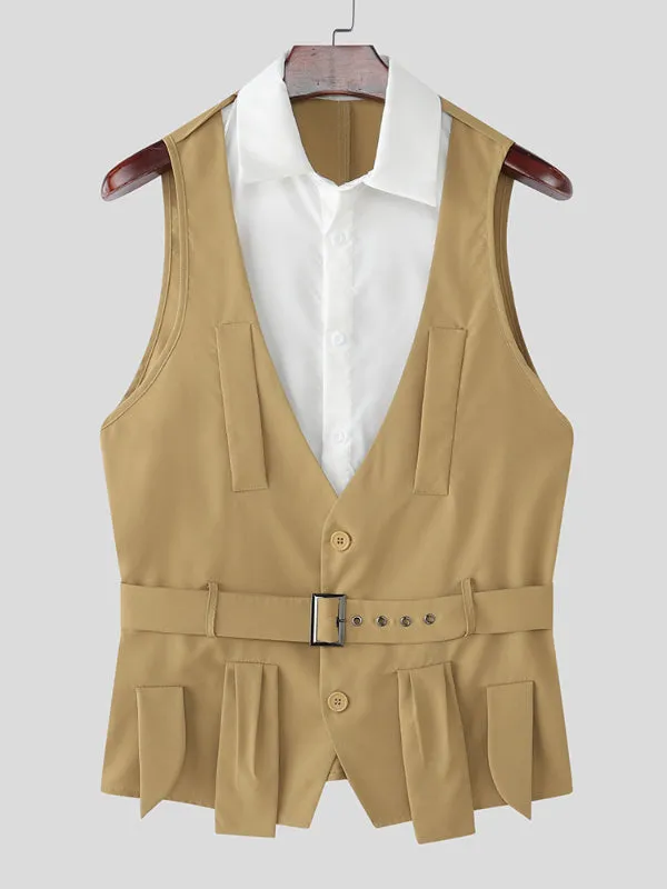 Men's Colorblock Casual Sleeveless Shirt SKUL21127 sold by Incerunmen product image thumbnail 4