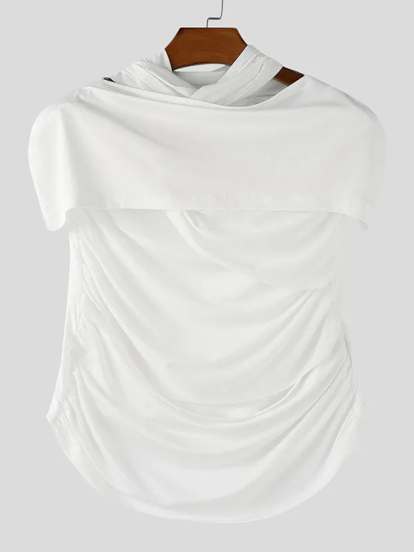 Men's Sheer Mesh Patchwork Hollow Sleeveless T-Shirt SKUL15199 sold by Incerunmen product image thumbnail 4