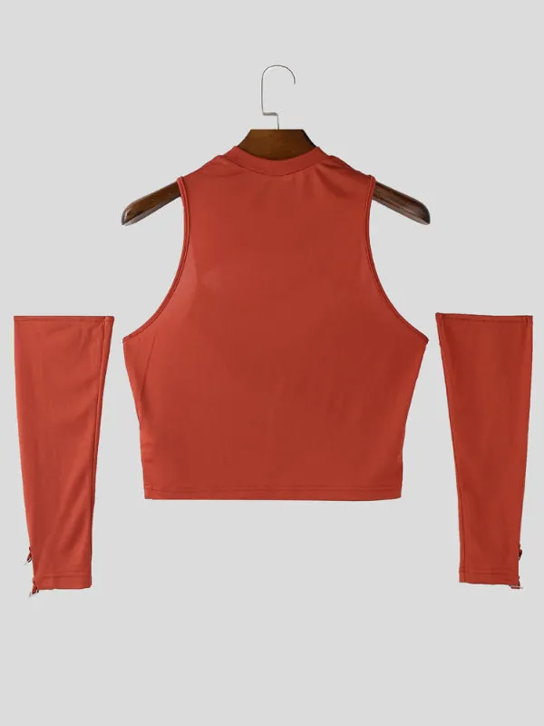 Men's Cut Cropped Sleeveless T-Shirt SKUL21584 sold by Incerunmen product image thumbnail 5