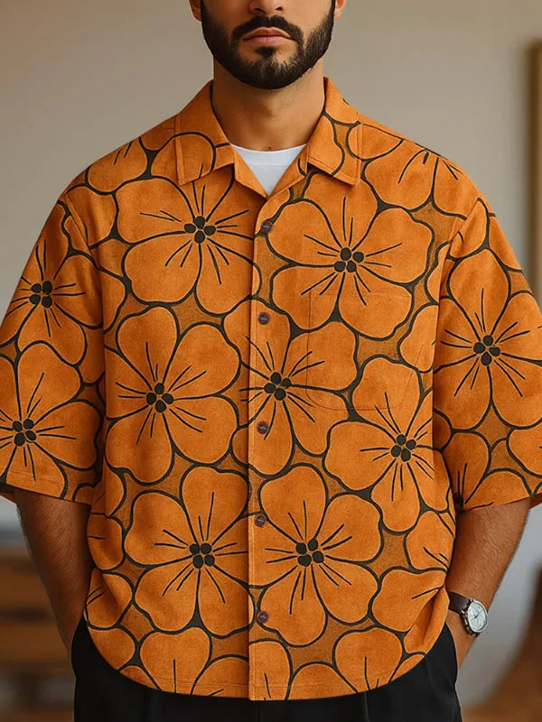 Men's Floral Print Short Sleeve Shirt SKUL20223 sold by Incerunmen