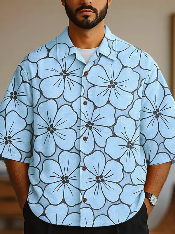 Men's Floral Print Short Sleeve Shirt SKUL20223 sold by Incerunmen product image thumbnail 3