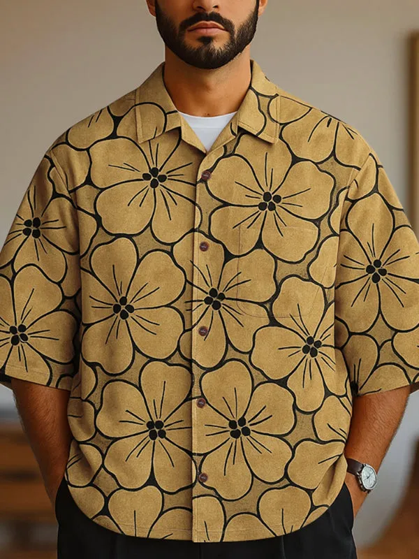 Men's Floral Print Short Sleeve Shirt SKUL20223 sold by Incerunmen product image thumbnail 2