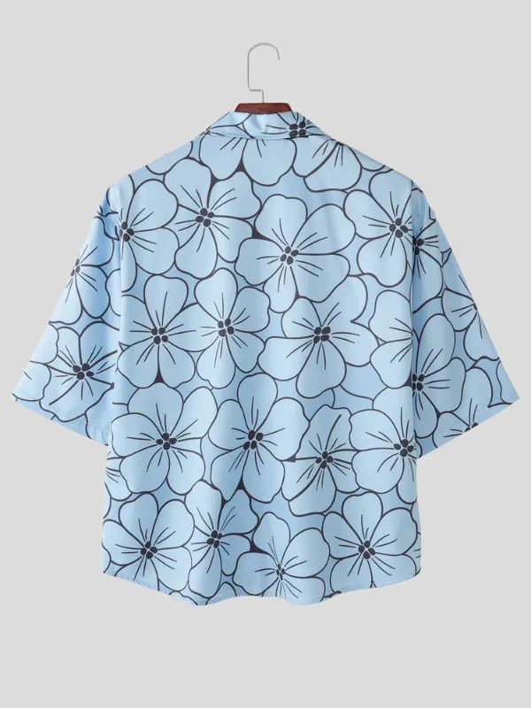 Men's Floral Print Short Sleeve Shirt SKUL20223 sold by Incerunmen product image thumbnail 5