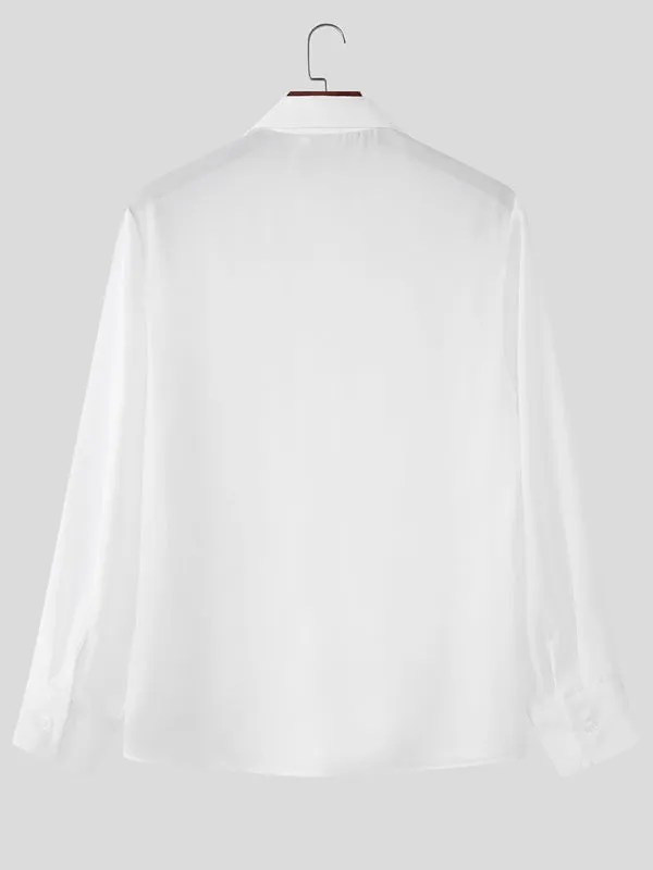 Men's Bow Tie Lace-Up Long Sleeve Shirt SKUL24189 sold by Incerunmen product image thumbnail 5