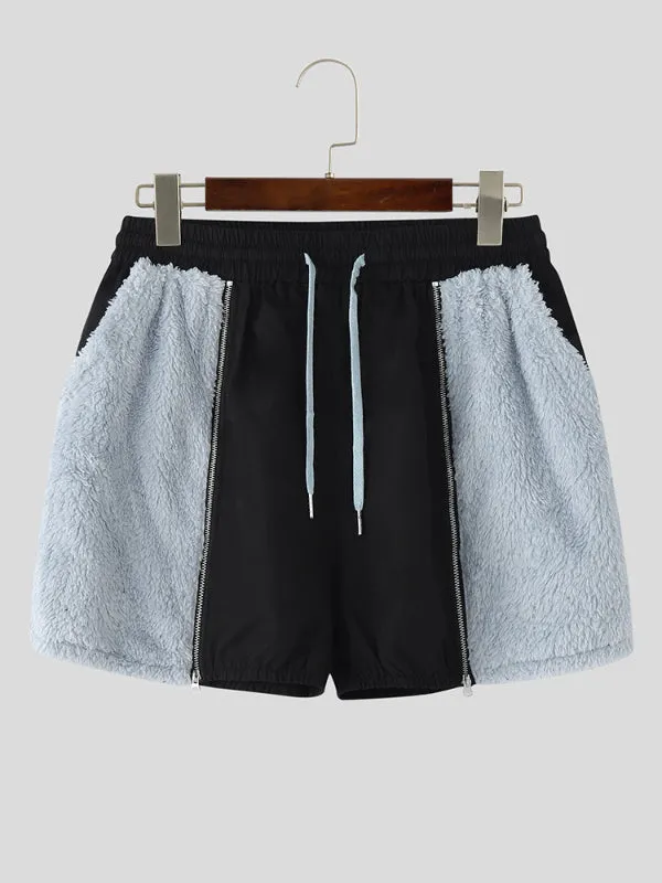 Men's Colorblock Plush Casual Short SKUL23639 sold by Incerunmen product image thumbnail 4