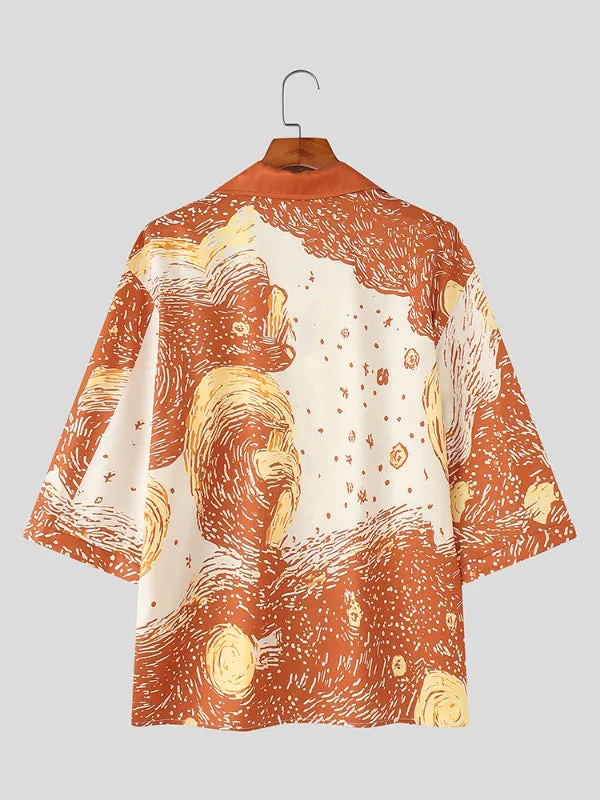 Men's Starry Print Short Sleeve Shirt SKUL17015 sold by Incerunmen product image thumbnail 5