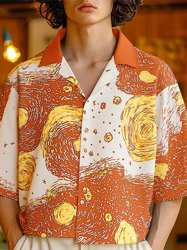Men's Starry Print Short Sleeve Shirt SKUL17015 sold by Incerunmen product image thumbnail 3