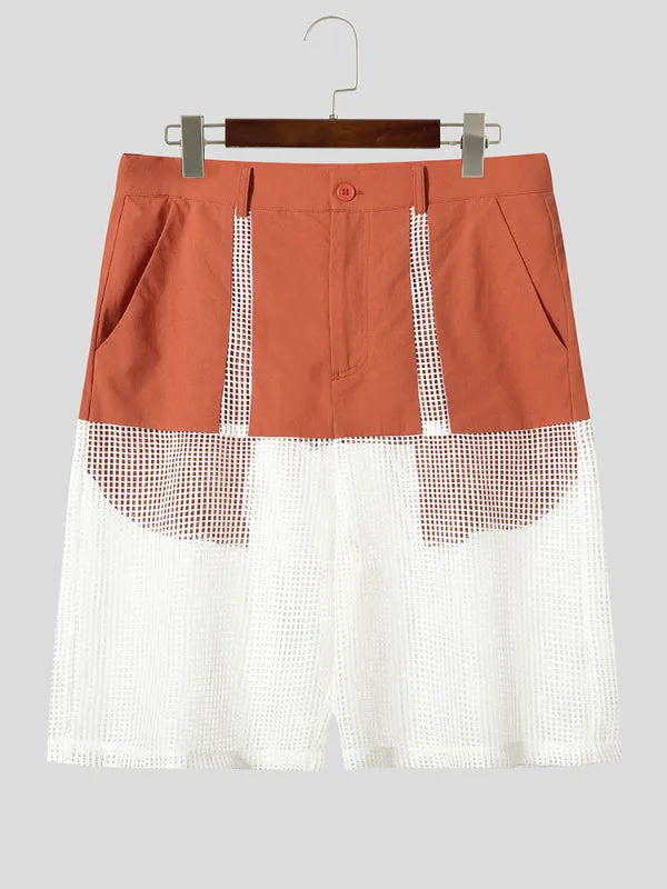 Men's Sheer Mesh Color Block Casual Short SKUL23592 sold by Incerunmen product image thumbnail 4