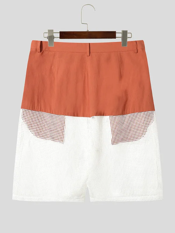 Men's Sheer Mesh Color Block Casual Short SKUL23592 sold by Incerunmen product image thumbnail 5