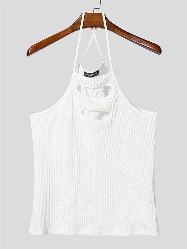 Men's Solid Color Cutout Casual Tank SKUL15381 sold by Incerunmen product image thumbnail 3