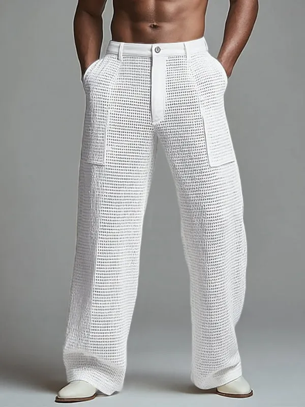 Men's Solid Color Sheer Mesh Casual Pant SKUL22240 sold by Incerunmen product image thumbnail 2