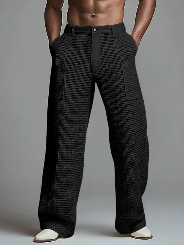 Men's Solid Color Sheer Mesh Casual Pant SKUL22240 sold by Incerunmen