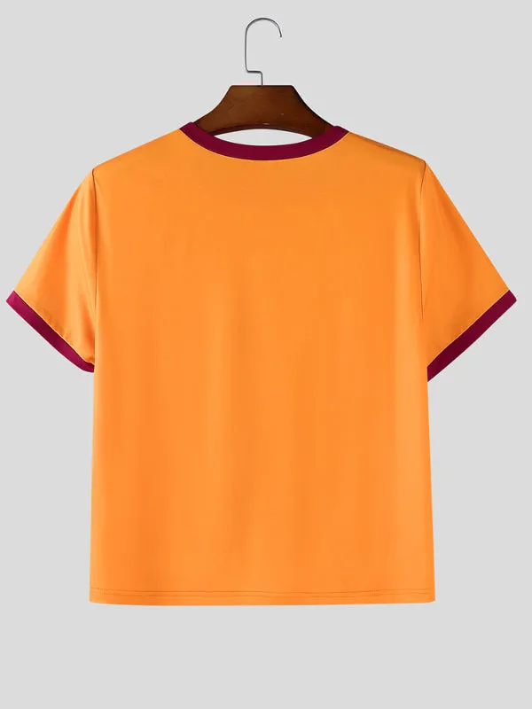 Men's Fruit Print Color Block Short Sleeve T-Shirt SKUL18881 sold by Incerunmen product image thumbnail 5