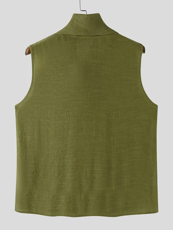 Men's Solid Color Cowl Neck Casual Tank SKUL13697 sold by Incerunmen product image thumbnail 5