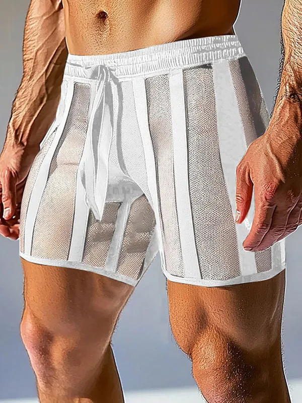 Men's Sheer Striped Casual Short SKUL10614 sold by Incerunmen